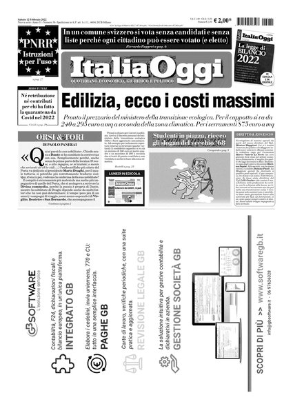 Italia oggi : quotidiano di economia finanza e politica